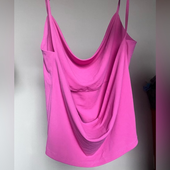 Pink Zara Draped Neck Low Back Camisole Tank Top - Picture 5 of 5